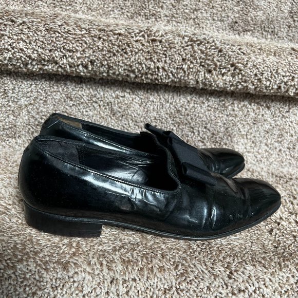 Carroll & Co Beverly Hills Men\'s Black Patent Leather Dress Slip On Shoes main image 9